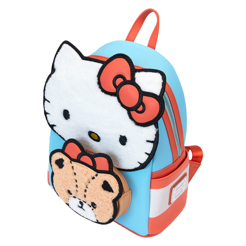 Mochila Loungefly de Hello Kitty y oso en azul, blanco y rojo - 3