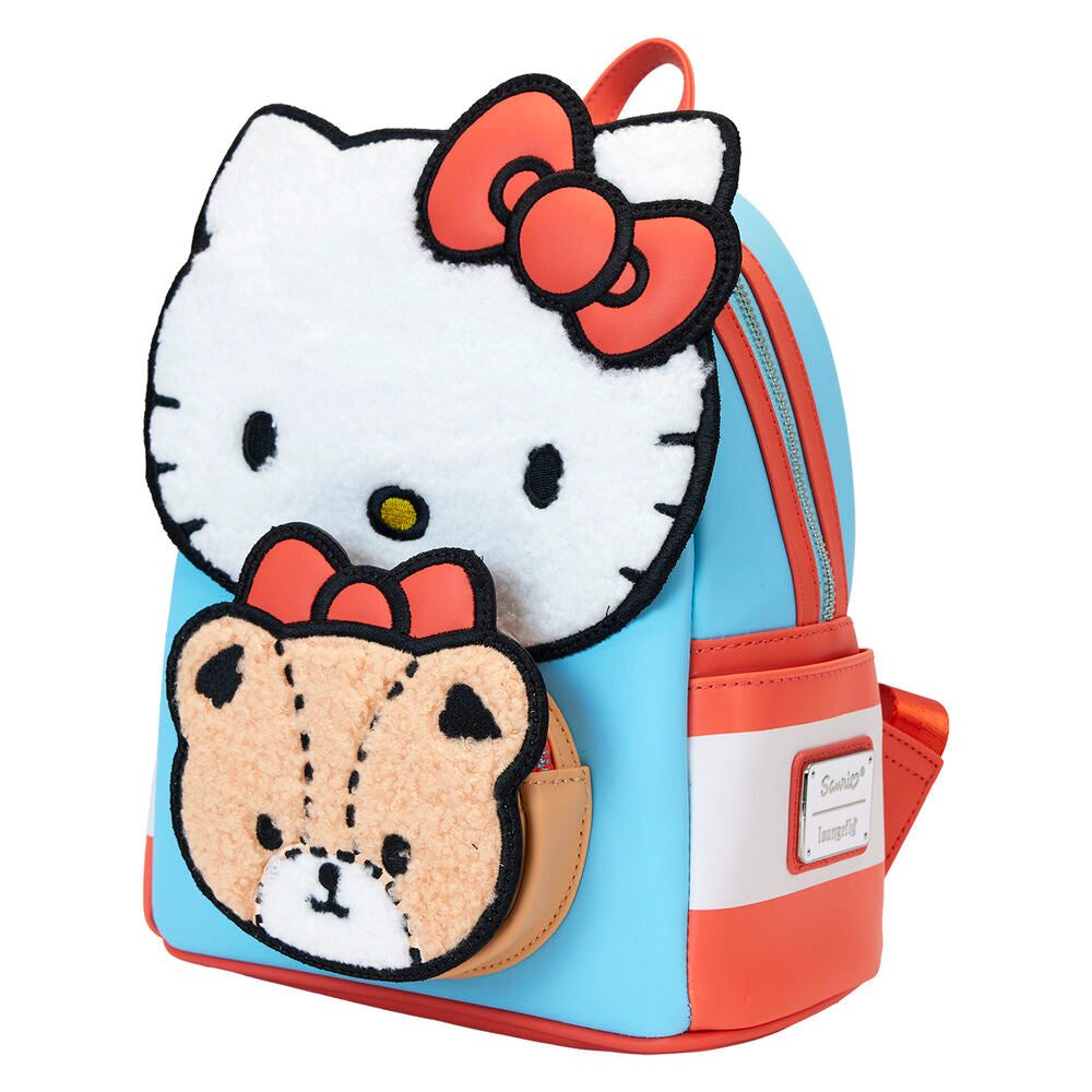 Mochila Loungefly de Hello Kitty y oso en azul, blanco y rojo - 2
