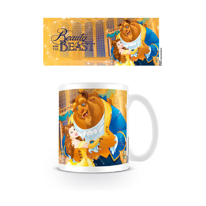 Taza de cerámica Disney de La Bella y la Bestia con Bella y Bestia