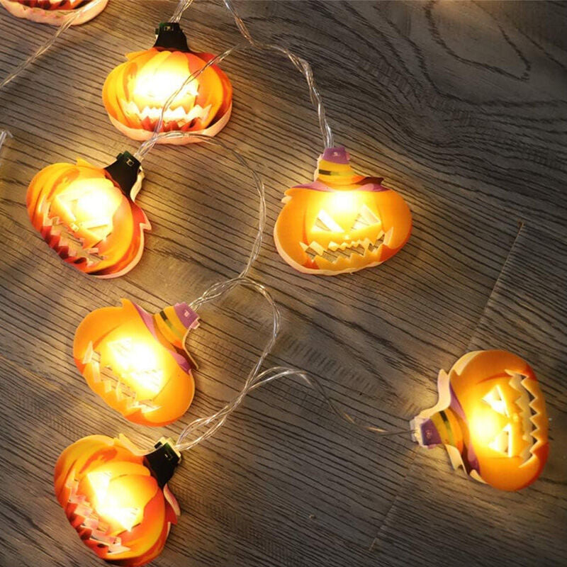 Luces de cuerda con calabazas iluminadas de Halloween - 2