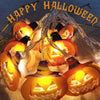 Luces de cuerda con calabazas iluminadas de Halloween