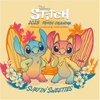 Calendario familiar Stitch Disney 2025 con diseño tropical