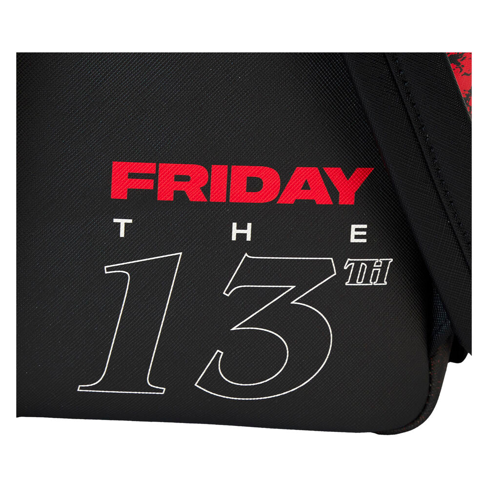 Mochila Loungefly de Viernes 13 negra y roja con colgante I Love Horror - 6