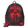 Mochila Loungefly de Viernes 13 negra y roja con colgante I Love Horror