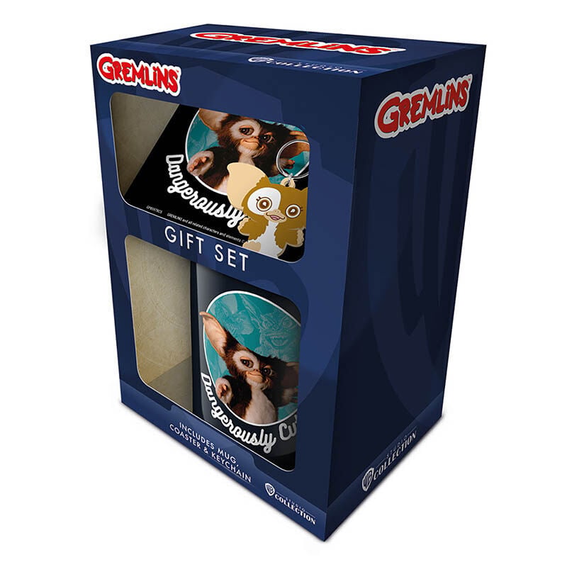 Set de regalo Gremlins con taza, posavasos y llavero