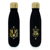 Botella negra de acero inoxidable Harry Potter Quidditch con detalles dorados