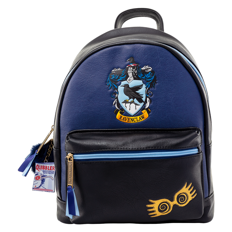 Mochila azul y negra de Ravenclaw Harry Potter con escudo frontal