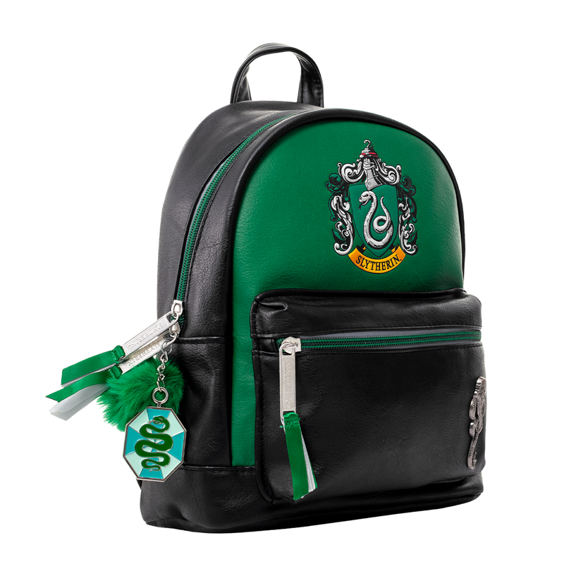 Mochila verde y negra de Slytherin Harry Potter con escudo frontal - 2