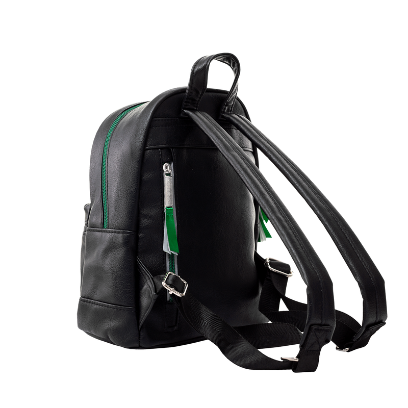 Mochila verde y negra de Slytherin Harry Potter con escudo frontal - 3