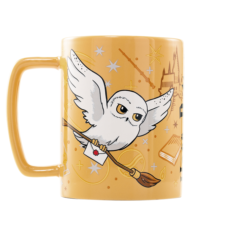 Taza Hedwig de Harry Potter con funda blanca de peluche - 3
