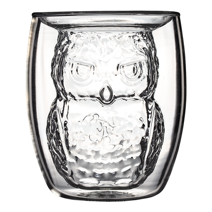 Vaso 3D transparente de doble pared con Hedwig de Harry Potter