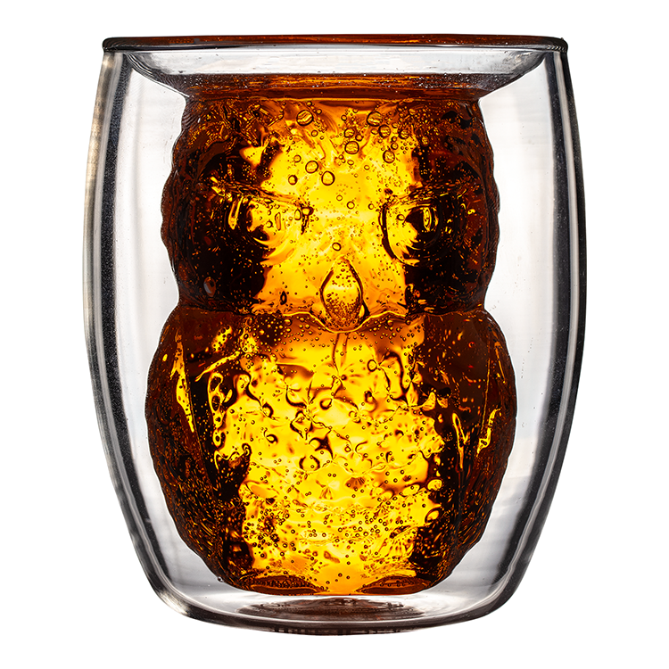 Vaso 3D transparente de doble pared con Hedwig de Harry Potter - 3