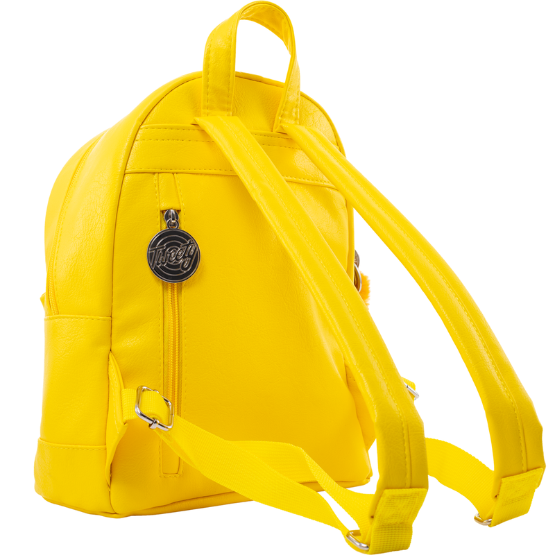 Mochila amarilla de Piolín Looney Tunes con bolsillos y pompón lateral - 3