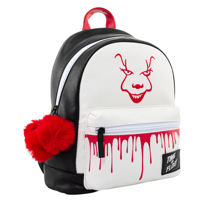 Mochila PYRAMID IT Time to Float blanca y negra con colgante rojo - 4