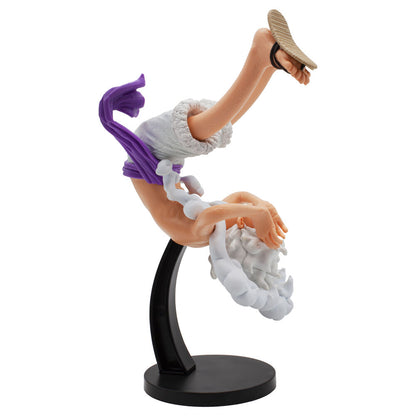 Figura de Monkey D. Luffy Gear 5 de One Piece sobre base negra - 2