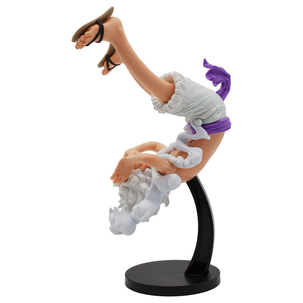 Figura de Monkey D. Luffy Gear 5 de One Piece sobre base negra - 3