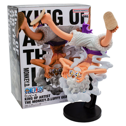 Figura de Monkey D. Luffy Gear 5 de One Piece sobre base negra - 4