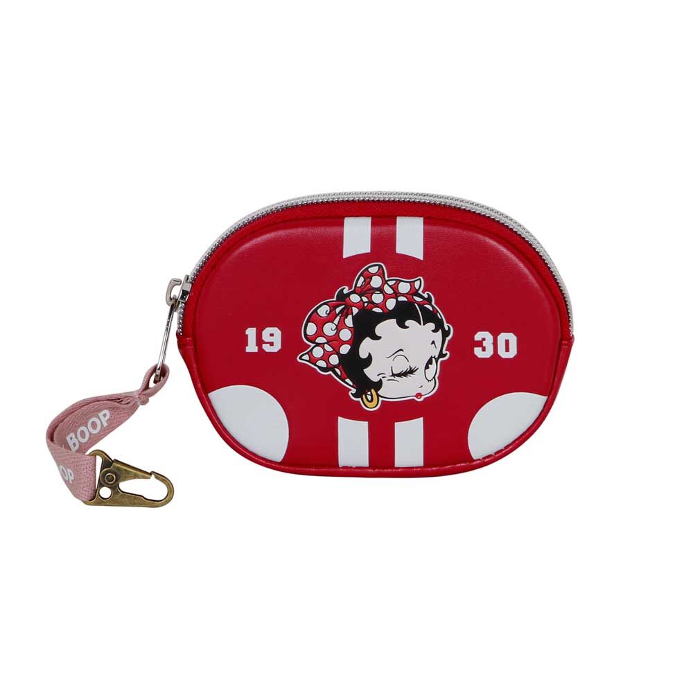 Monedero rojo de Betty Boop con correa y mosquetón