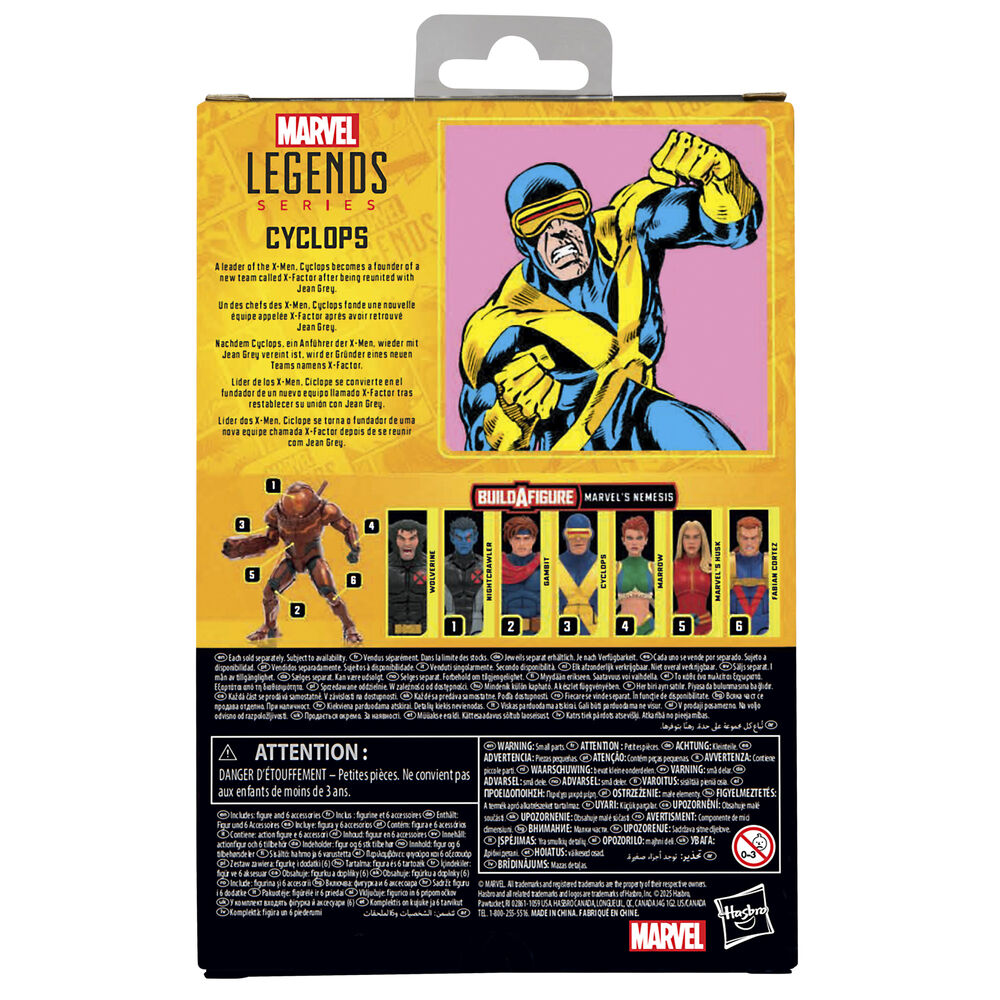 Figura articulada de Cyclops de X-Men con uniforme azul y amarillo - 12