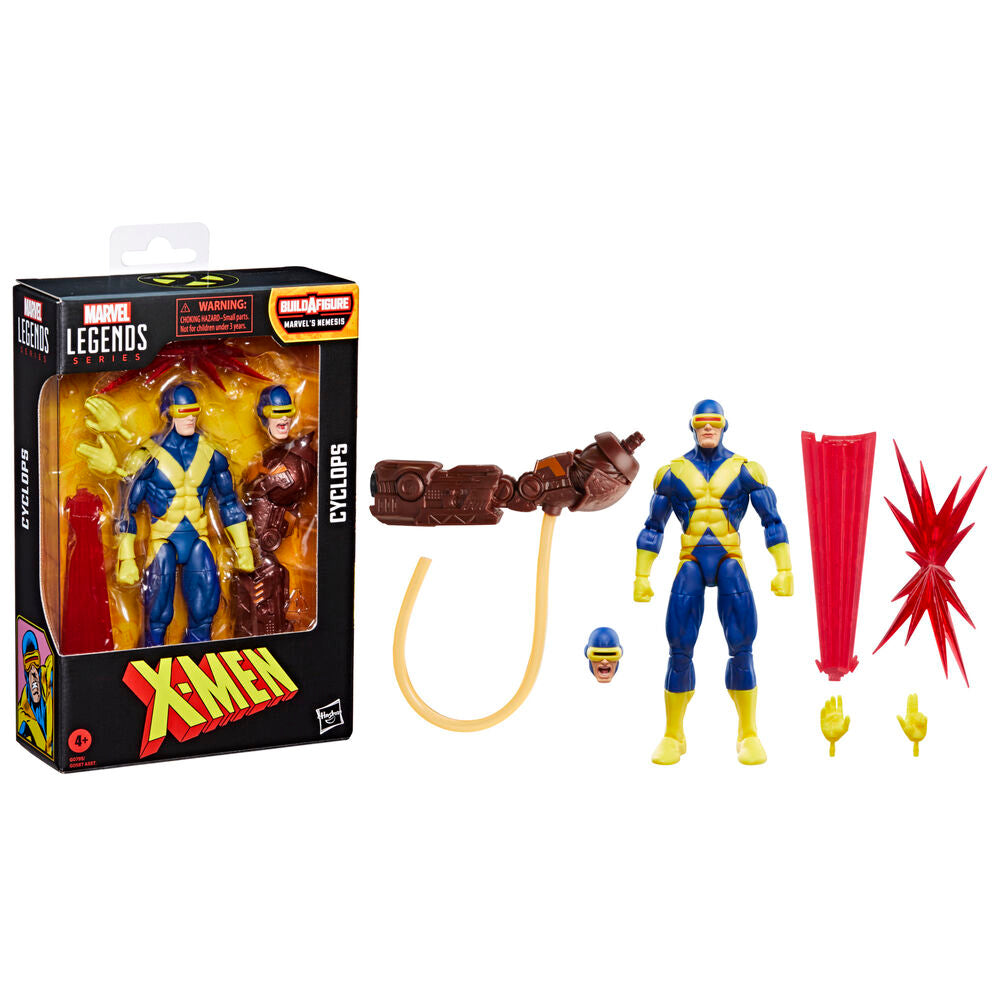 Figura articulada de Cyclops de X-Men con uniforme azul y amarillo - 3
