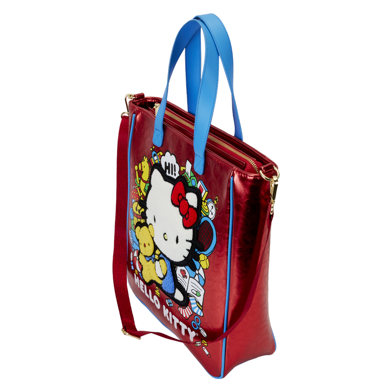 Bolso rojo metalizado Loungefly de Hello Kitty con monedero extraíble - 2