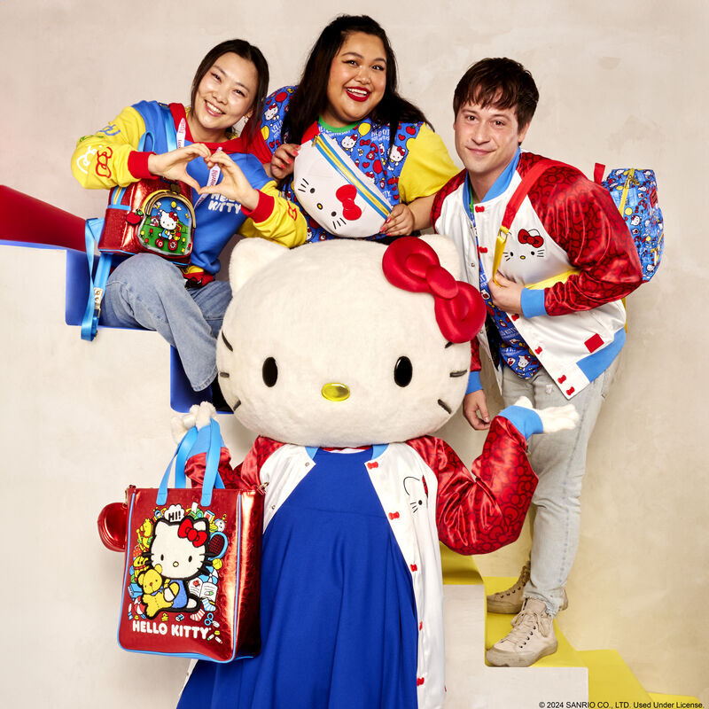 Bolso rojo metalizado Loungefly de Hello Kitty con monedero extraíble - 7