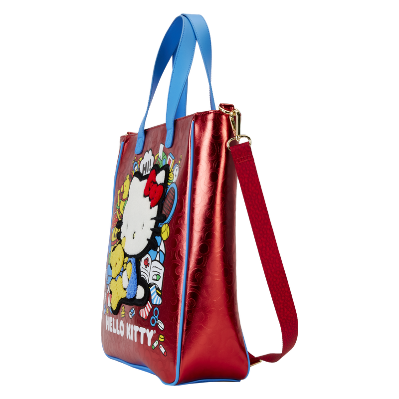Bolso rojo metalizado Loungefly de Hello Kitty con monedero extraíble - 3