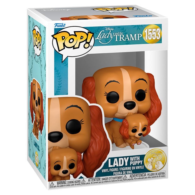 Figura Funko POP de Lady con su cachorro de La Dama y el Vagabundo - 2