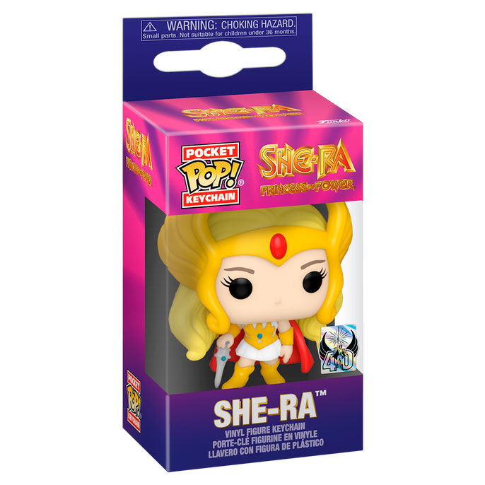 Llavero Funko Pocket POP! de She-Ra con capa roja y tocado dorado - 2