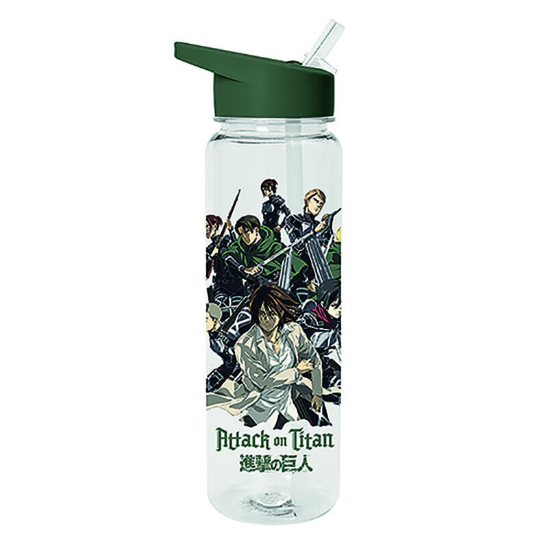 Cantimplora transparente Attack on Titan Strike Team de 700 ml con pajita