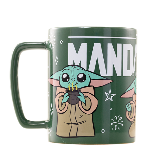 Taza de Grogu Star Wars con funda de peluche verde - 2
