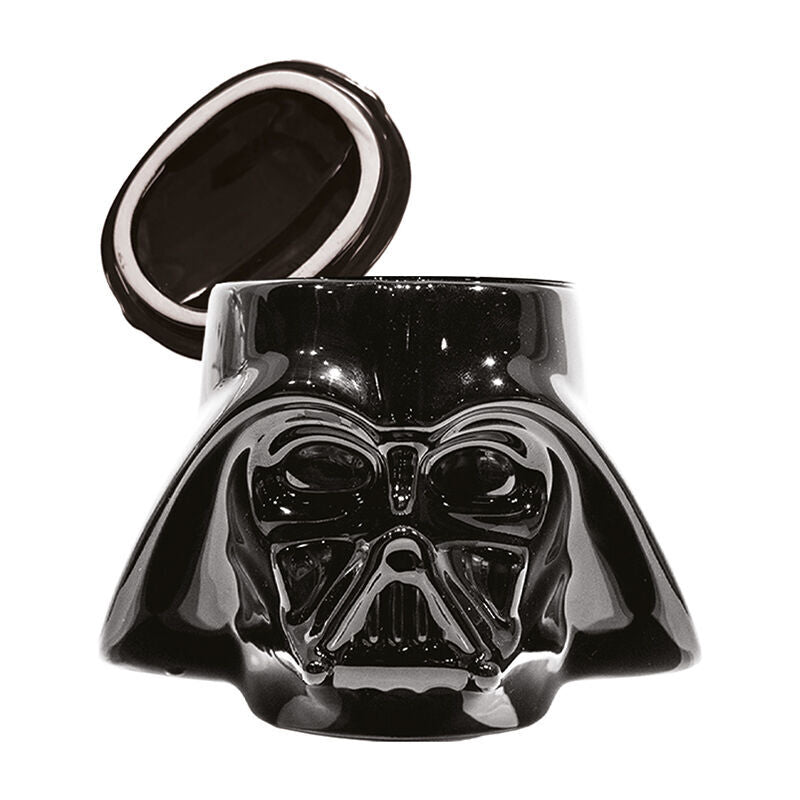 Taza 3D de cerámica con forma de casco de Darth Vader