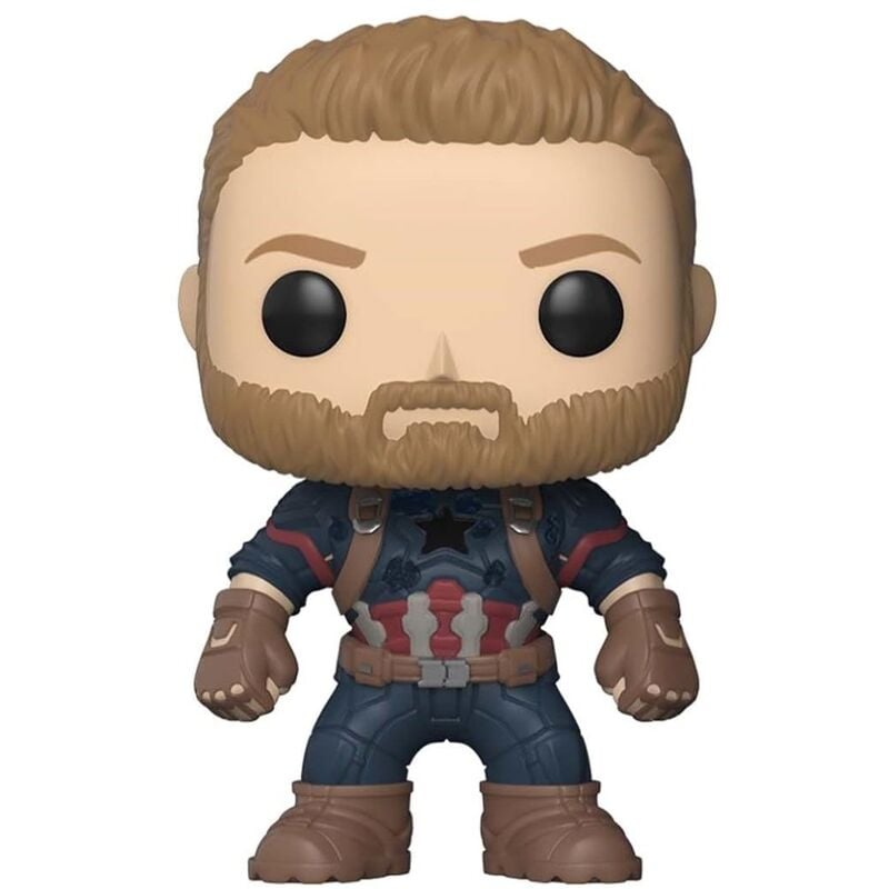 Figura Funko POP! de Capitán América con barba y uniforme azul