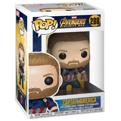 Figura Funko POP! de Capitán América con barba y uniforme azul - 3