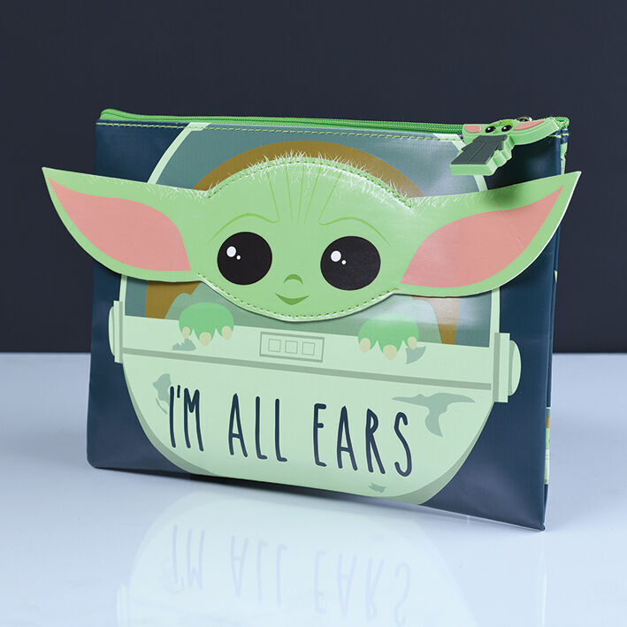 Portatodo de The Mandalorian con diseño de Grogu y mensaje I’m All Ears - 3