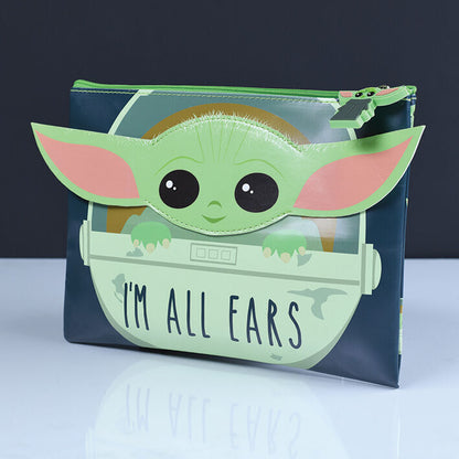 Portatodo de The Mandalorian con diseño de Grogu y mensaje I’m All Ears - 3