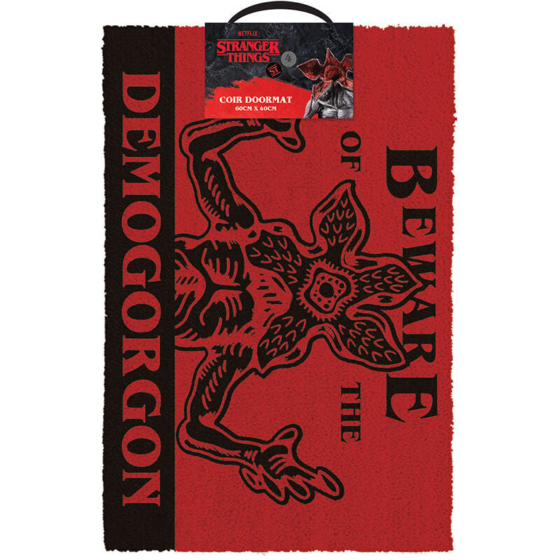Felpudo rojo y negro de Demogorgon de Stranger Things