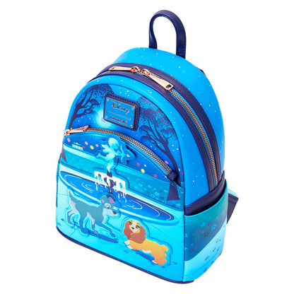Mochila Loungefly azul de La Dama y el Vagabundo con Reina y Golfo - 3