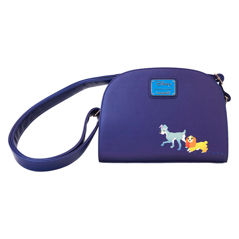 Bolso bandolera Loungefly azul de La Dama y el Vagabundo con escena nocturna - 2
