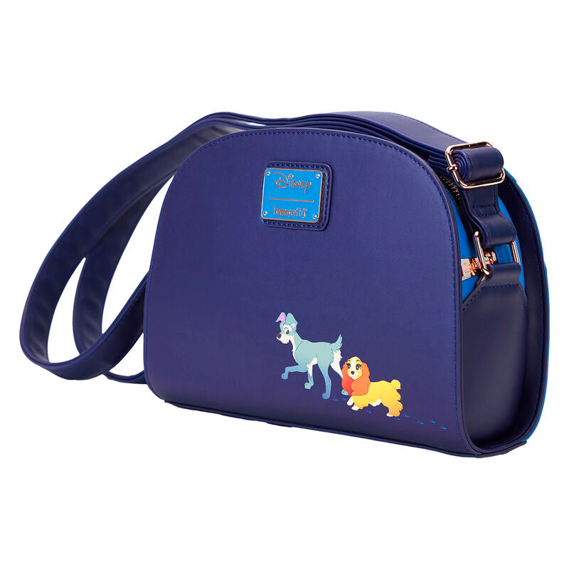 Bolso bandolera Loungefly azul de La Dama y el Vagabundo con escena nocturna - 4