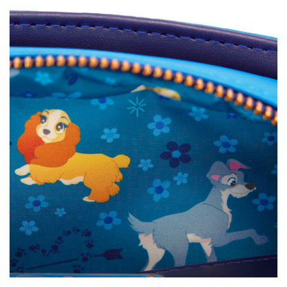 Bolso bandolera Loungefly azul de La Dama y el Vagabundo con escena nocturna - 5