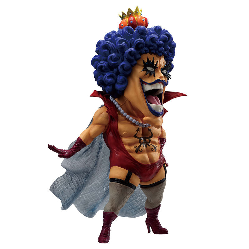 Figura Ichibansho de Emporio Ivankov de One Piece con capa blanca y cabello azul - 4