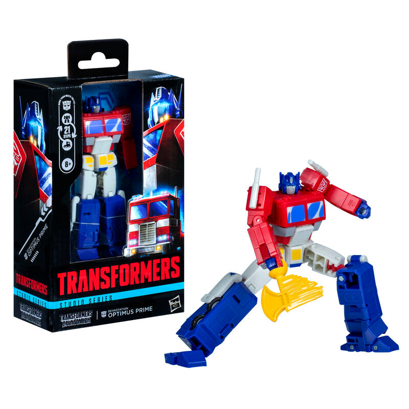 Figura Optimus Prime Transformers en modo robot con hacha de energón - 3