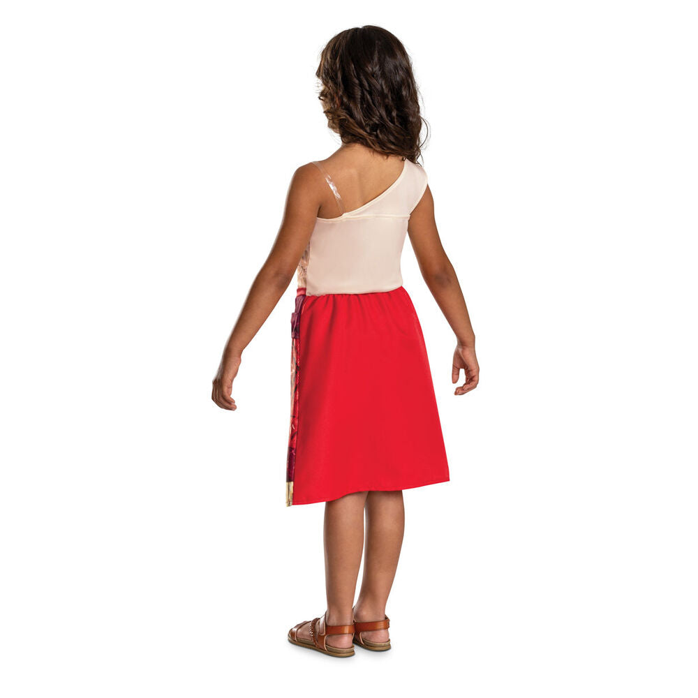 Disfraz infantil de Vaiana Moana Disney en tonos rojo y beige - 2