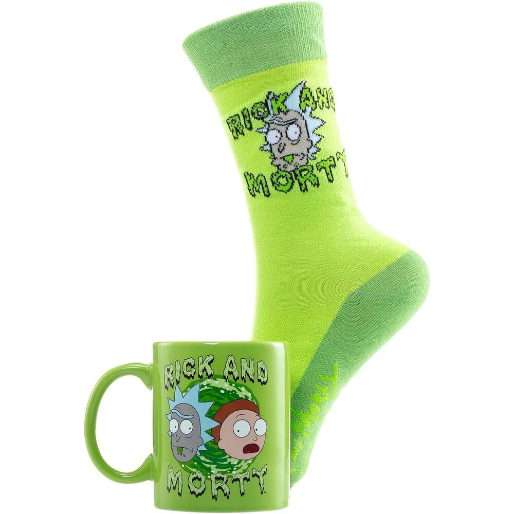 Set Rick & Morty con taza verde y calcetines estampados - 2