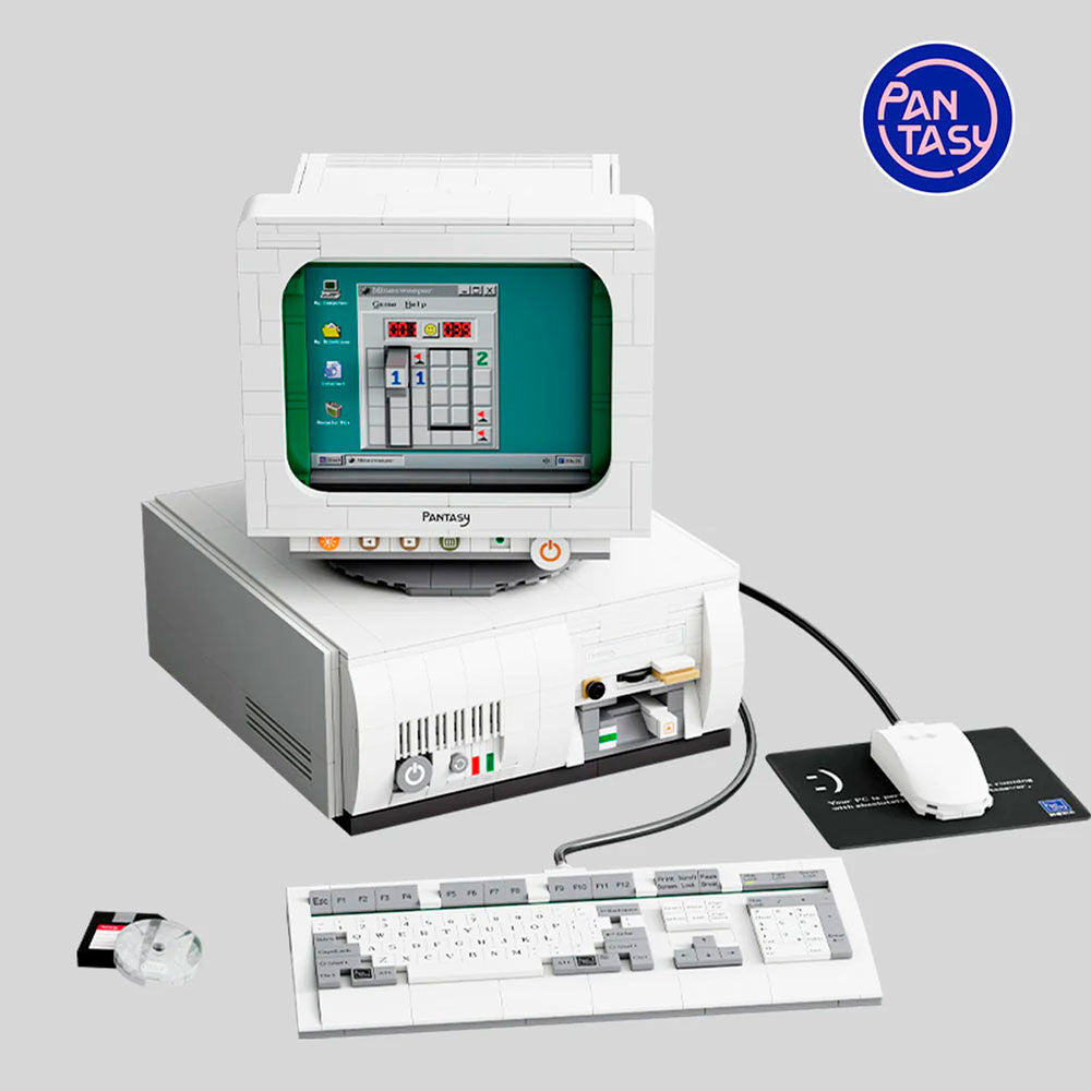 Kit PANTASY Retro Computer de construcción con ordenador retro blanco - 2