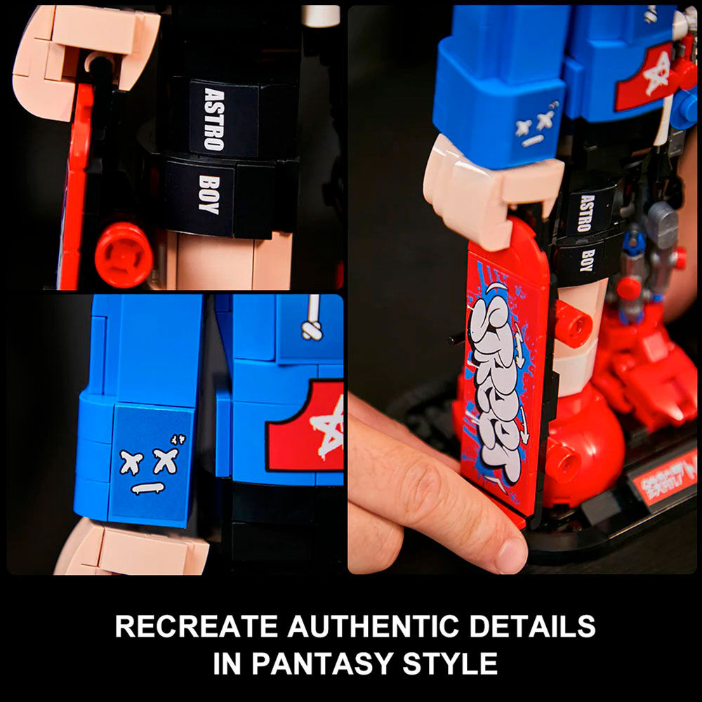 Figura de Astro Boy PANTASY con skateboard para construir - 2
