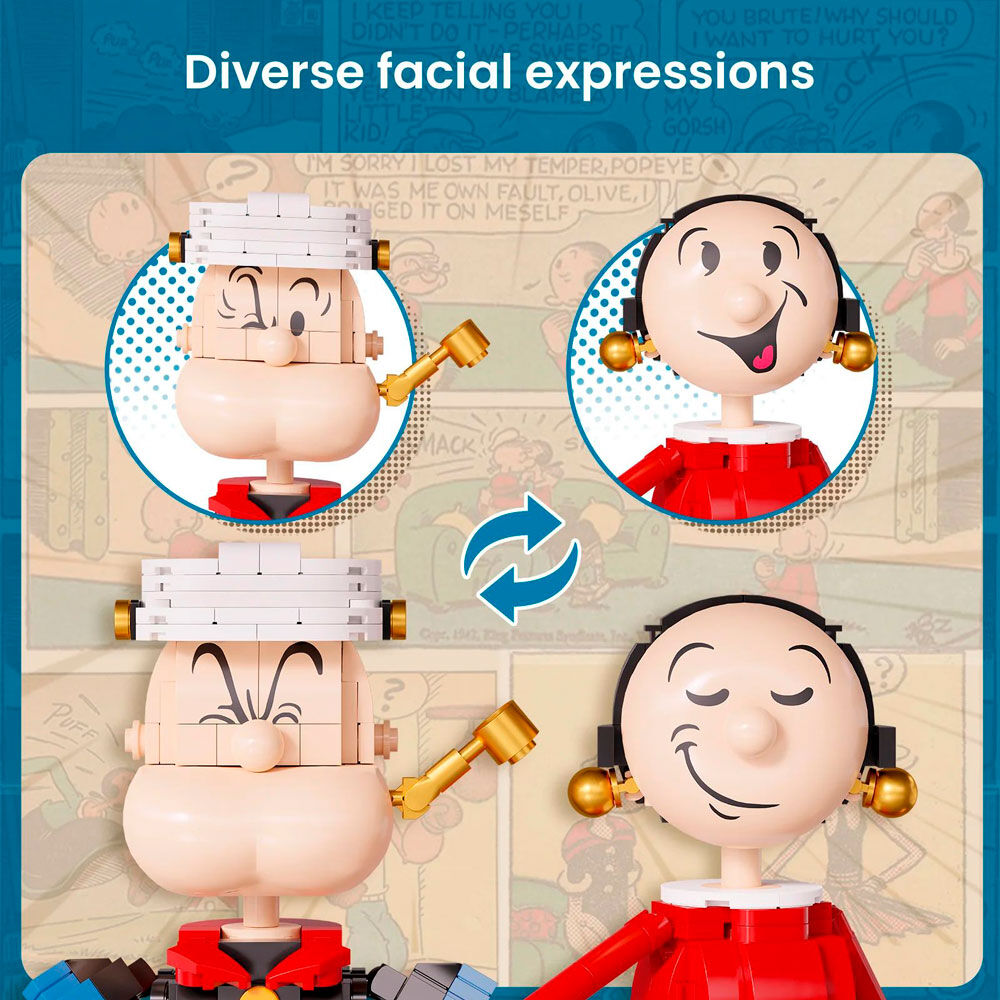 Kit de construcción PANTASY de Popeye y Olivia con faro y ancla - 2