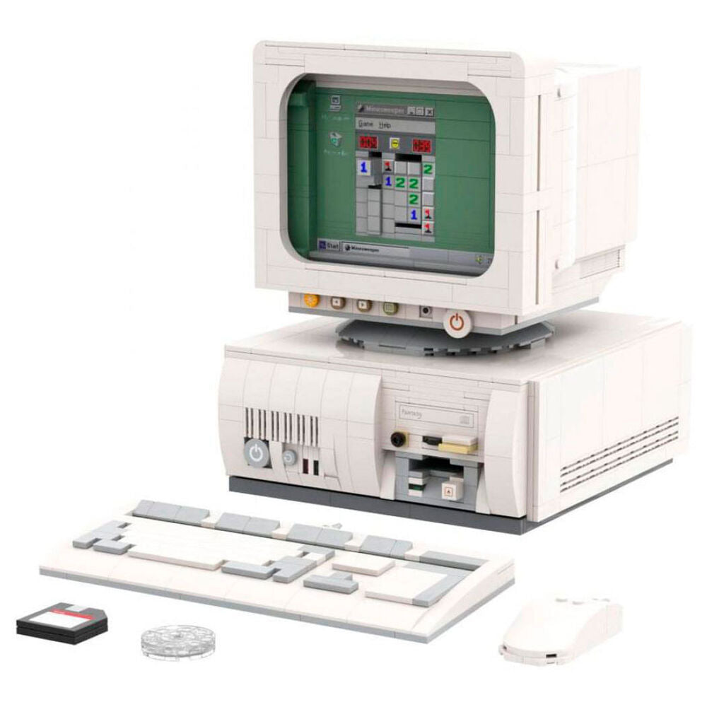 Kit PANTASY Retro Computer de construcción con ordenador retro blanco