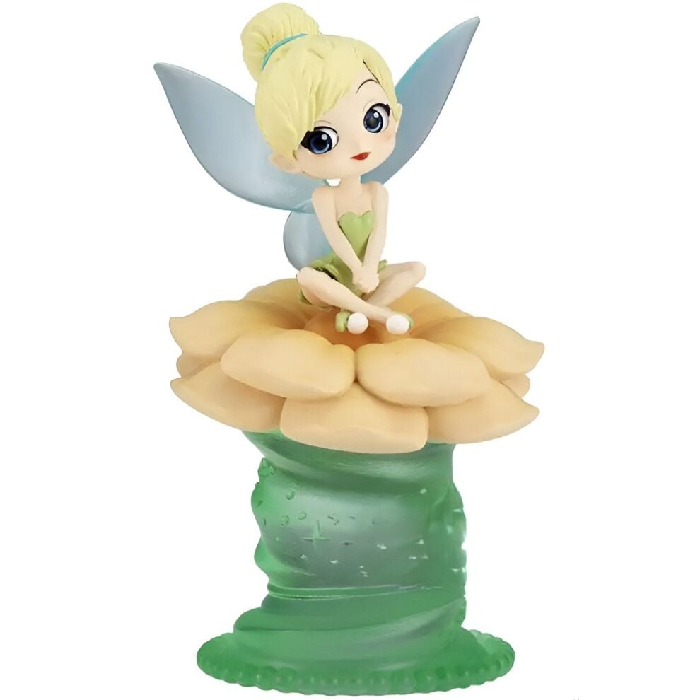 Figura Tinker Bell Ver.B Q Posket sentada sobre una flor